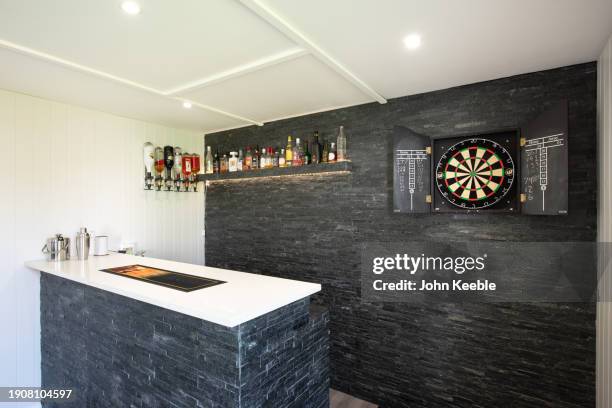 property interiors - man cave stock pictures, royalty-free photos & images