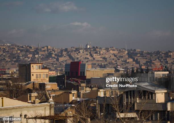 View of the Iranian city of Urmia in West Azerbaijan Province, 604 km northwest of Tehran, is being shown in Urmia, Iran, on January 14, 2014. Lake...