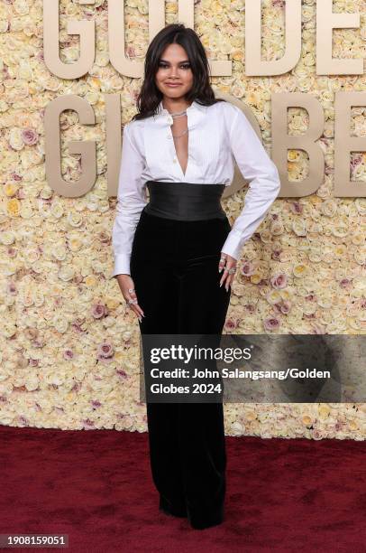 Ariana Greenblatt at the 81st Golden Globe Awards held at the Beverly Hilton Hotel on January 7, 2024 in Beverly Hills, California.