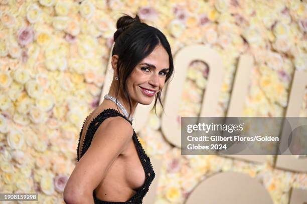 Jordana Brewster at the 81st Golden Globe Awards held at the Beverly Hilton Hotel on January 7, 2024 in Beverly Hills, California.