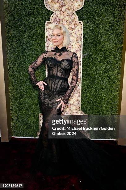 Hannah Waddingham at the 81st Golden Globe Awards held at the Beverly Hilton Hotel on January 7, 2024 in Beverly Hills, California.