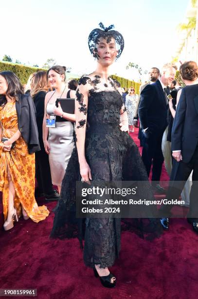 Rosamund Pike at the 81st Golden Globe Awards held at the Beverly Hilton Hotel on January 7, 2024 in Beverly Hills, California.