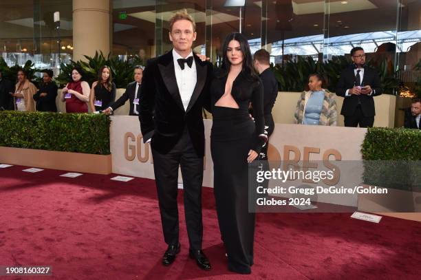 Matthias Schweighöfer and Ruby O. Fee at the 81st Golden Globe Awards held at the Beverly Hilton Hotel on January 7, 2024 in Beverly Hills,...