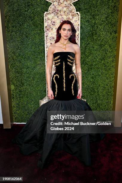 Dua Lipa at the 81st Golden Globe Awards held at the Beverly Hilton Hotel on January 7, 2024 in Beverly Hills, California.