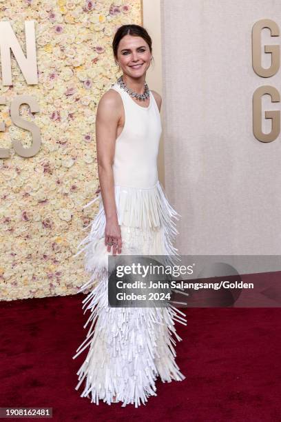 Keri Russell at the 81st Golden Globe Awards held at the Beverly Hilton Hotel on January 7, 2024 in Beverly Hills, California.