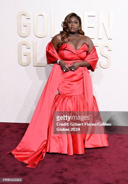Danielle Brooks at the 81st Golden Globe Awards held at the Beverly Hilton Hotel on January 7, 2024 in Beverly Hills, California.