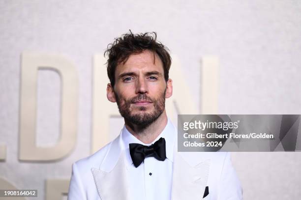 Sam Claflin at the 81st Golden Globe Awards held at the Beverly Hilton Hotel on January 7, 2024 in Beverly Hills, California.