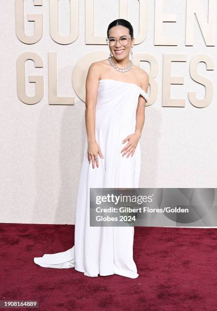 Ali Wong at the 81st Golden Globe Awards held at the Beverly Hilton Hotel on January 7, 2024 in Beverly Hills, California.