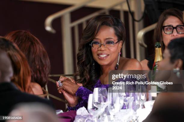 Oprah Winfrey at the 81st Golden Globe Awards held at the Beverly Hilton Hotel on January 7, 2024 in Beverly Hills, California.