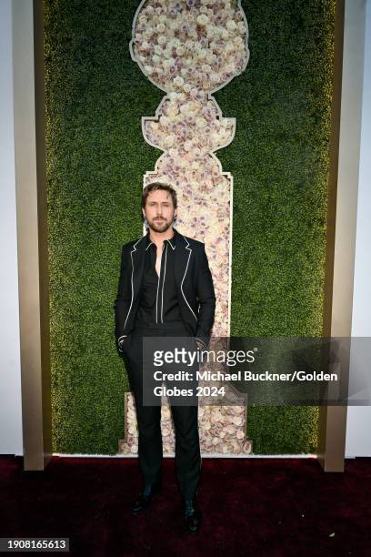Ryan Gosling at the 81st Golden Globe Awards held at the Beverly Hilton Hotel on January 7, 2024 in Beverly Hills, California.
