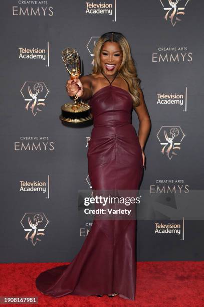 Keke Palmer at the 75th Creative Arts Emmy Awards held at the Peacock Theater at L.A. Live on January 7, 2023 in Los Angeles, California.