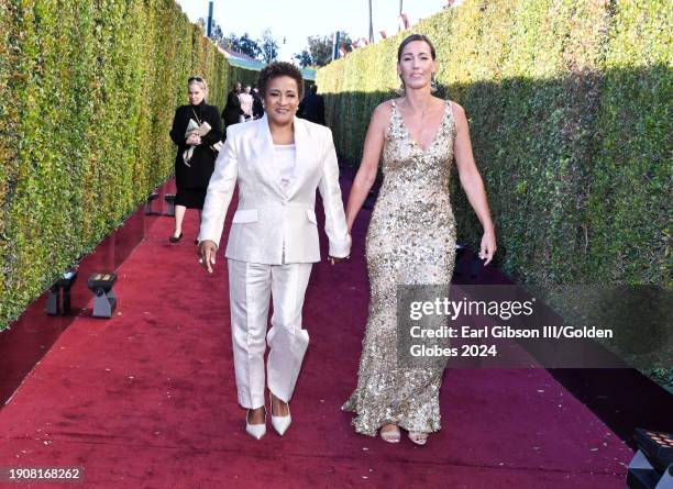 Wanda Sykes and Alex Sykes at the 81st Golden Globe Awards held at the Beverly Hilton Hotel on January 7, 2024 in Beverly Hills, California.