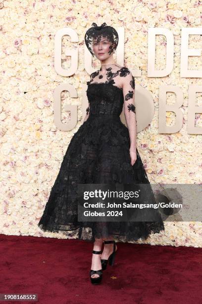 Rosamund Pike at the 81st Golden Globe Awards held at the Beverly Hilton Hotel on January 7, 2024 in Beverly Hills, California.