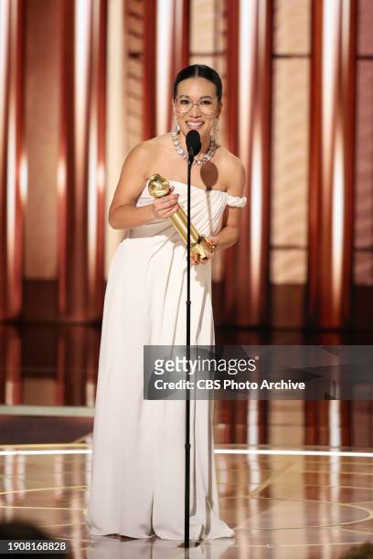 Ali Wong at the 81st Golden Globe Awards held at the Beverly Hilton in Beverly Hills, California on Sunday, January 7, 2024.