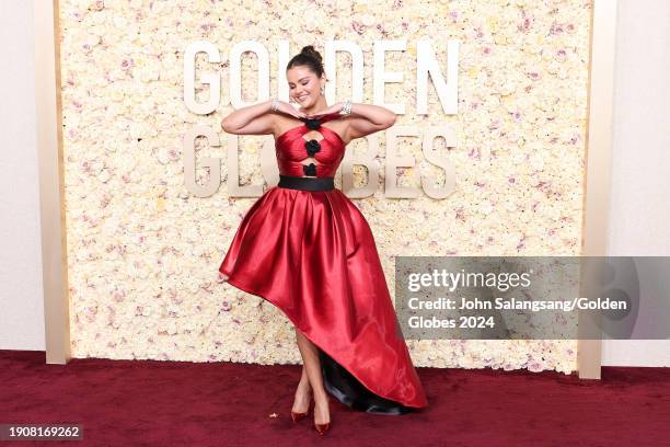 Selena Gomez at the 81st Golden Globe Awards held at the Beverly Hilton Hotel on January 7, 2024 in Beverly Hills, California.