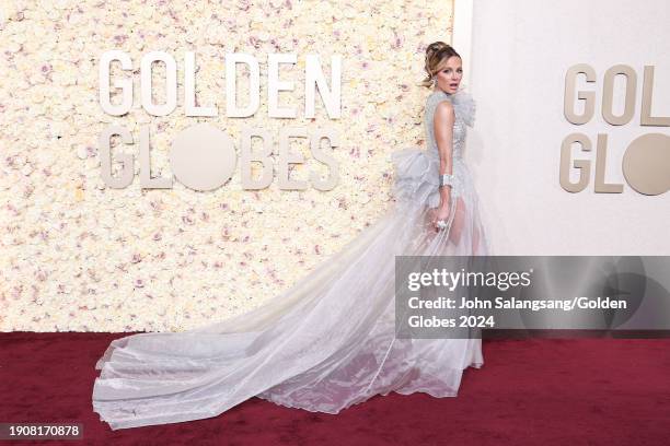 Kate Beckinsale at the 81st Golden Globe Awards held at the Beverly Hilton Hotel on January 7, 2024 in Beverly Hills, California.