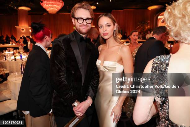 And Claudia Sulewski at the 81st Golden Globe Awards held at the Beverly Hilton Hotel on January 7, 2024 in Beverly Hills, California.