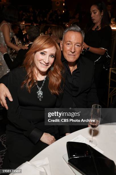 Patti Scialfa and Bruce Springsteen at the 81st Annual Golden Globe Awards, airing live from the Beverly Hilton in Beverly Hills, California on...