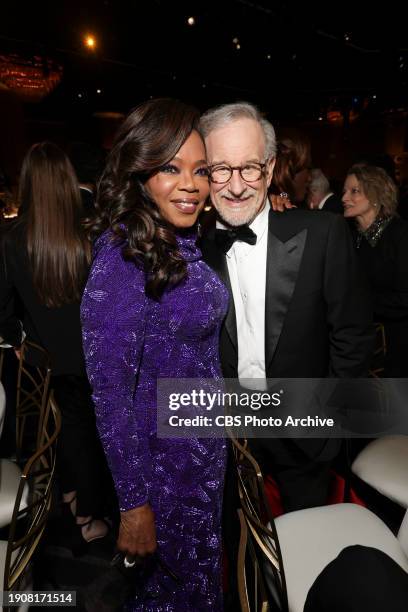 Oprah Winfrey and Steven Speilberg at the 81st Annual Golden Globe Awards, airing live from the Beverly Hilton in Beverly Hills, California on...