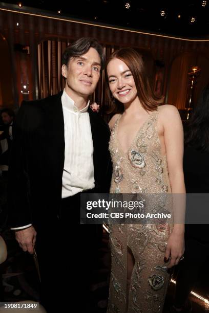 Cillian Murphy and Emma Stone at the 81st Annual Golden Globe Awards, airing live from the Beverly Hilton in Beverly Hills, California on Sunday,...