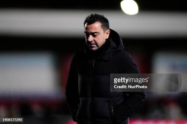 Xavi Hernandez head coach of Barcelona prior the Copa Del Rey match between UD Barbastro and FC Barcelona at Campo Municipal de Deportes on January...