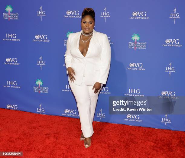 Danielle Brooks attends the 2024 Palm Springs International Film Festival Film Awards at Palm Springs Convention Center on January 04, 2024 in Palm...