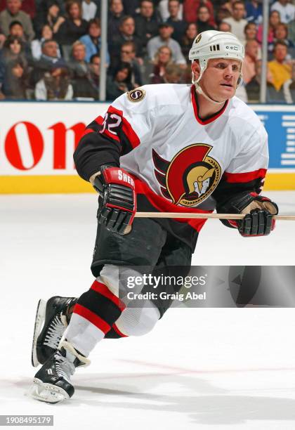 Rob Ray of the Ottawa Senators skates against the Toronto Maple Leafs during NHL game action on March 27, 2004 at Air Canada Centre in Toronto,...