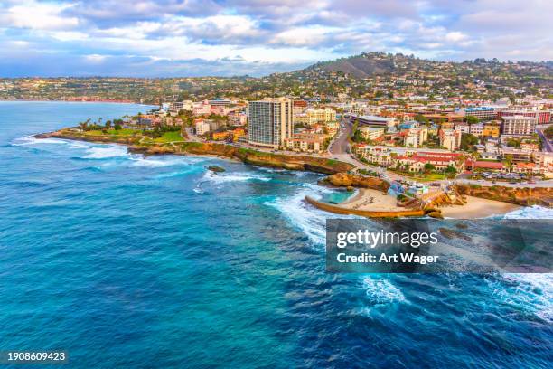 oberhalb von la jolla, kalifornien - la jolla stock-fotos und bilder