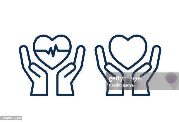 love sign. - caring hands stock illustrations