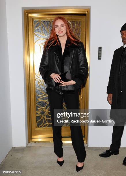 Karen Gillan is seen arriving to Vas Morgan And Michael Brown's 2024 Golden Globe Awards Party on January 07, 2024 in Los Angeles, California.