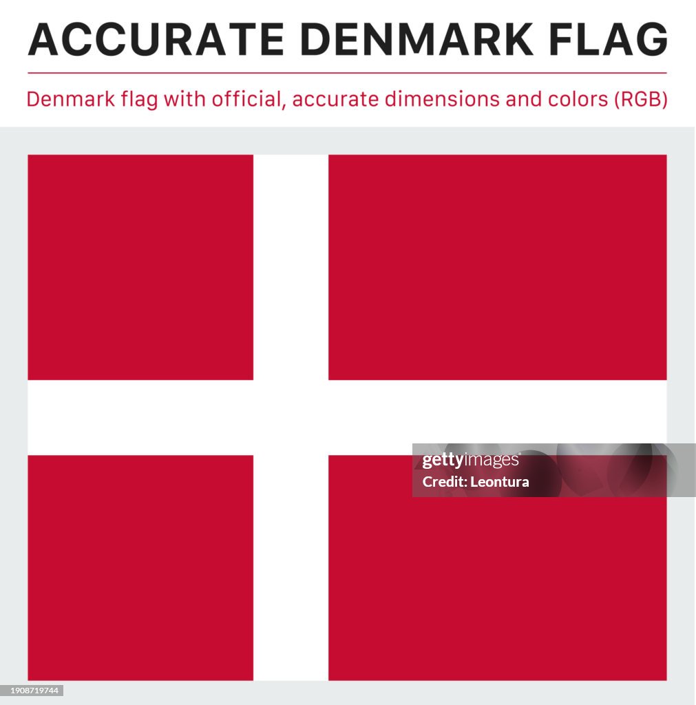 Danish Flag (Official RGB Colors, Official Specifications)