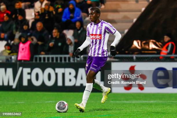 Kevin KEBEN BIAKOLO of Toulouse during the French Cup match between Chambery Savoie Football and Toulouse Football Club at Stade Municipal de...