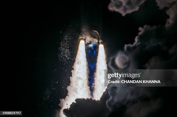 The brand new rocket, United Launch Alliance's Vulcan Centaur, lifts off from Space Launch Complex 41d at Cape Canaveral Space Force Station in Cape...