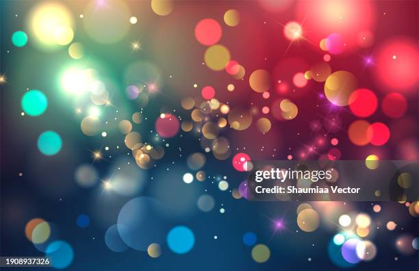 illustrazioni stock, clip art, cartoni animati e icone di tendenza di sfondo natalizio. polvere rossa e viola scintillante - magia