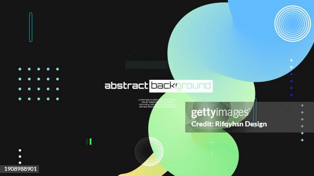 abstract multicolored 3d flowing shape on dark black background - lizard texture stock illustrations