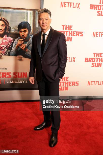 Russell Wong attends the premiere of "The Brothers Sun" held at Netflix Tudum Theater on January 04, 2024 in Los Angeles, California.