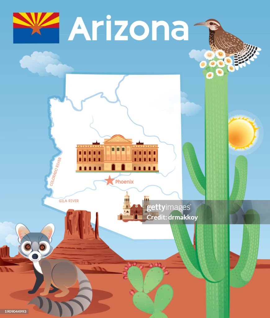 Monument Valley, Arizona State Map