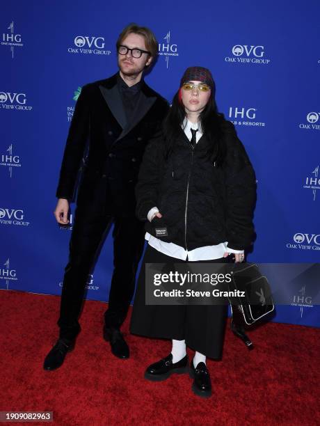 Finneas O'Connell and Billie Eilish arrives at the 2024 Palm Springs International Film Festival Film Awards at Palm Springs Convention Center on...