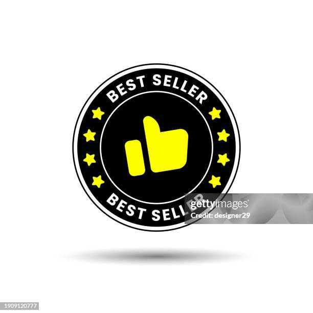 best seller label vector design. - client first stock illustrations