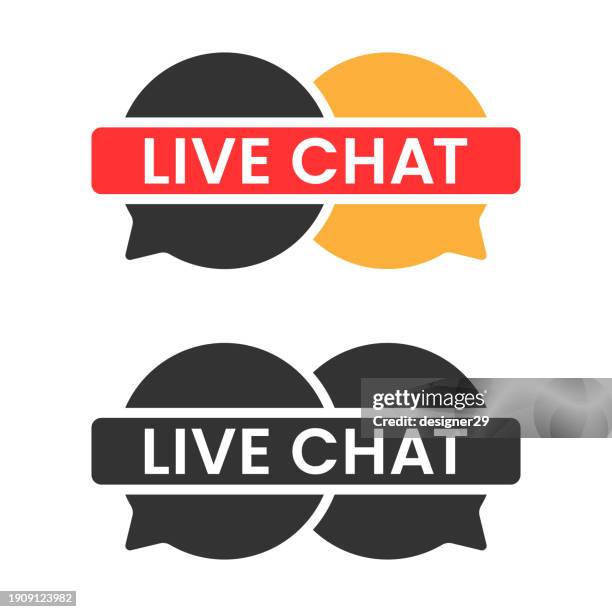 live chat or support service icon. - live event stock illustrations