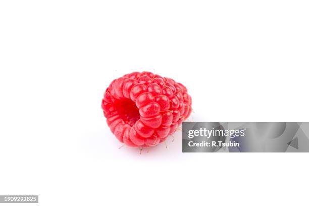 raspberry isolated on white background - raspberry isolated stock pictures, royalty-free photos & images