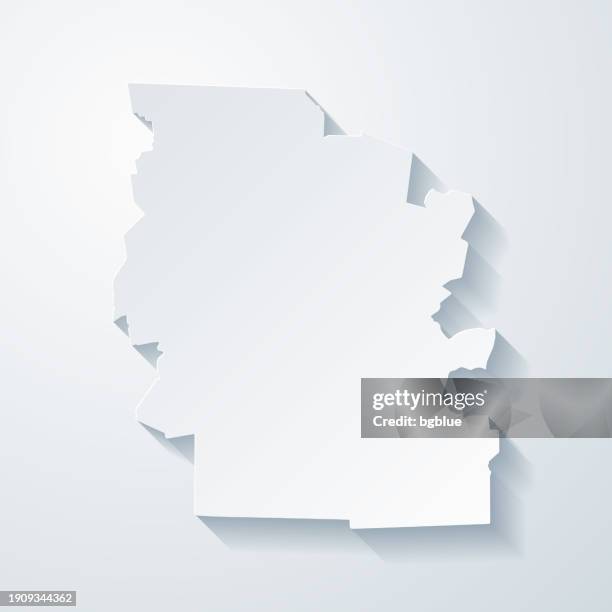 worcester county, massachusetts. map with paper cut effect on blank background - worcester massachusetts stock illustrations