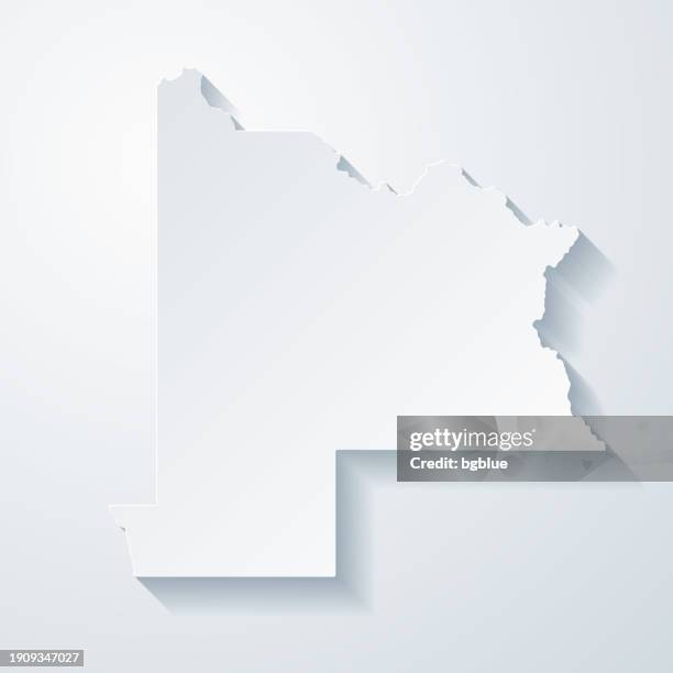 gunnison county, colorado. map with paper cut effect on blank background - gunnison colorado stock illustrations