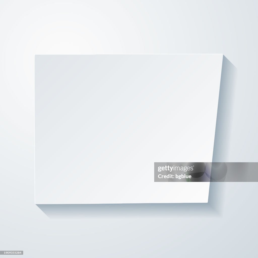 Lauderdale County, Mississippi. Map with paper cut effect on blank background