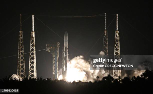 The brand new rocket, United Launch Alliance's Vulcan Centaur, lifts off from Space Launch Complex 41d at Cape Canaveral Space Force Station in Cape...