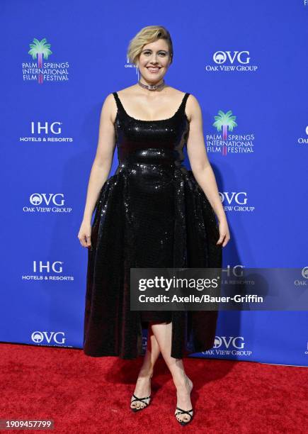 Greta Gerwig attends the 2024 Palm Springs International Film Festival Film Awards at Palm Springs Convention Center on January 04, 2024 in Palm...