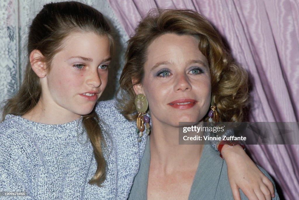 American actress Susan Dey and her daughter, Sara, attend the 8th
