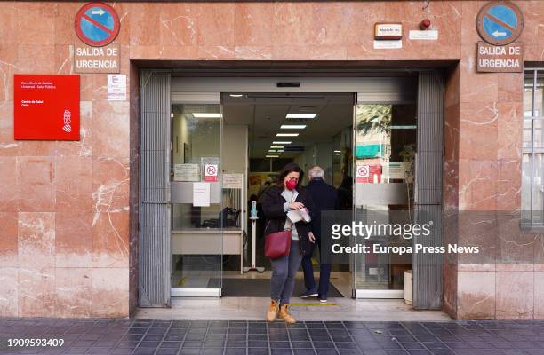 Person wearing a facemask as he leaves the Centre de Salut Chile, on January 5 in Valencia, Comunidad Valenciana, Spain. With an incidence of...