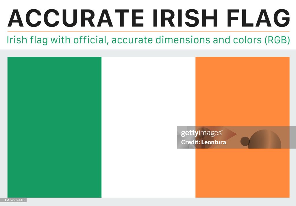 Irish Flag (Official RGB Colors, Official Specifications)