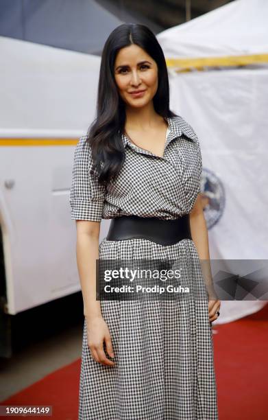 Katrina Kaif attends the 'Merry Christmas' film photocall on January 05, 2024 in Mumbai, India